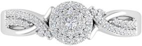 img 2 attached to 10K Gold 0.25 Carat Round Diamond Engagement Ring