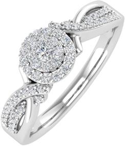 img 4 attached to 10K Gold 0.25 Carat Round Diamond Engagement Ring