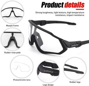 img 1 attached to KAPVOE Photochromic Cycling Sunglasses for Men and Women - MTB Mountain Bike Bicycle