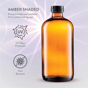 img 1 attached to 🌿 16-Ounce Amber Glass Spray Bottles (2-Pack) - Refillable Sprayer Containers with Leakproof Trigger Sprayers for Cleaning Products, Essential Oils, Aromatherapy, and Water