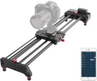 📷 gvm motorized camera slider: 31&#34; carbon fiber dolly rail with app control, time lapse & video shot features, follow focus, and panoramic shooting logo