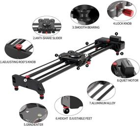 img 3 attached to 📷 GVM Motorized Camera Slider: 31&#34; Carbon Fiber Dolly Rail with APP Control, Time Lapse & Video Shot Features, Follow Focus, and Panoramic Shooting