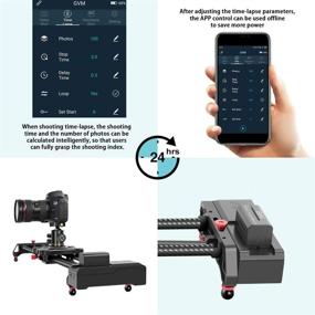 img 2 attached to 📷 GVM Motorized Camera Slider: 31&#34; Carbon Fiber Dolly Rail with APP Control, Time Lapse & Video Shot Features, Follow Focus, and Panoramic Shooting