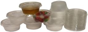 img 2 attached to 🥤 Convenient and Versatile: Primebaker Disposable Translucent Plastic Cups with Lids - 100 Count, 3 1/4 Ounce