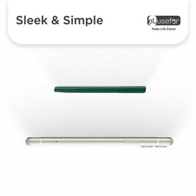 img 1 attached to 📱 Stick-On Phone Wallet: Dark Green Sleeve Credit Card Holder for iPhone/Android - Waterproof, Travel-Friendly & Versatile