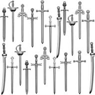 🗡️ antique sword and knife bookmark charms - diy necklace and bracelet jewelry making, 21 pieces (black) logo