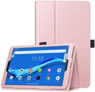 📚 fintie premium pu leather folio cover for lenovo tab m8 hd / smart tab m8 / tab m8 fhd - rose gold | compatible with tb-8505f tb-8505x tb-8505fs tb-8705f 8” tablet logo