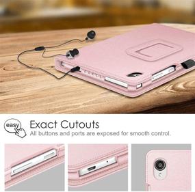 img 1 attached to 📚 Fintie Premium PU Leather Folio Cover for Lenovo Tab M8 HD / Smart Tab M8 / Tab M8 FHD - Rose Gold | Compatible with TB-8505F TB-8505X TB-8505FS TB-8705F 8” Tablet