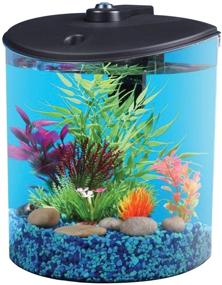 img 4 attached to 🐠 AquaView 1.5-Gallon Fish Tank: Enhance your Aquatic World with LED Lighting and Power Filter
