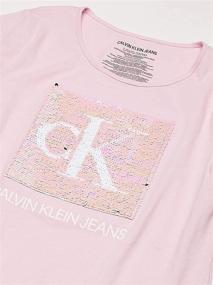 img 3 attached to Calvin Klein Girls Flippable Sequin Girls' Clothing for Tops, Tees & Blouses