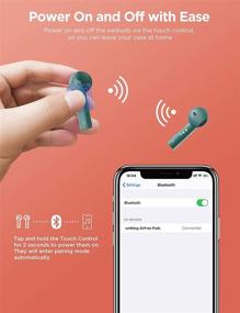 img 1 attached to 🎧 Беспроводные наушники Omthing True: Превосходные беспроводные наушники Bluetooth 5.0 с стереозвуком, влагозащитные спортивные наушники, время работы 25 часов и 4 микрофона ENC - идеально подходят для занятий спортом, вождения, домашнего офиса