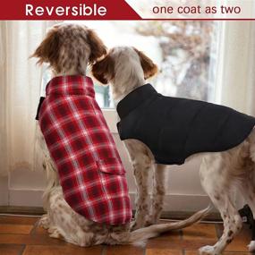 img 2 attached to 🐶 Kuoser Dog Winter Coat: Reversible Plaid Vest for Cold Weather, Waterproof & Warm Apparel with Furry Collar (XS-3XL)