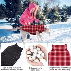 img 1 attached to 🐶 Kuoser Dog Winter Coat: Reversible Plaid Vest for Cold Weather, Waterproof & Warm Apparel with Furry Collar (XS-3XL)