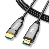 🔌 50ft delong 8k fiber hdmi cable, hdmi 2.1 fiber optic cable for 8k@60hz & 4k@120hz, 48gbps, earc compatibility - ps5, xbox, rtx 3080 3090, roku, 8k tv compatible logo