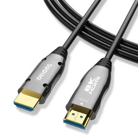 img 4 attached to 🔌 50ft DELONG 8K Fiber HDMI Cable, HDMI 2.1 Fiber Optic Cable for 8K@60Hz & 4K@120Hz, 48Gbps, eARC Compatibility - PS5, Xbox, RTX 3080 3090, Roku, 8K TV Compatible