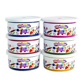 img 3 attached to 🌈 Colorations Glitter Dough: 6 Pounds, 6 Bright Glitter Colors, Non-Toxic, Resealable Tubs, Soft & Pliable for Sensory Play and STEM Activities - Pack of 6 (1 lb.)