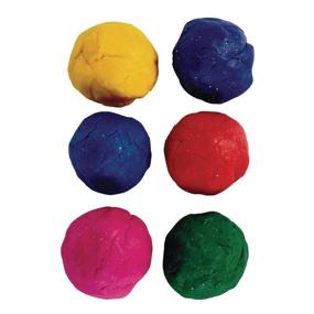 img 2 attached to 🌈 Colorations Glitter Dough: 6 Pounds, 6 Bright Glitter Colors, Non-Toxic, Resealable Tubs, Soft & Pliable for Sensory Play and STEM Activities - Pack of 6 (1 lb.)