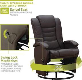 img 1 attached to 🪑 Inviting Espresso Recliner Chair with Ottoman – Pearington's Comfortable Combination