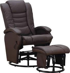 img 4 attached to 🪑 Inviting Espresso Recliner Chair with Ottoman – Pearington's Comfortable Combination