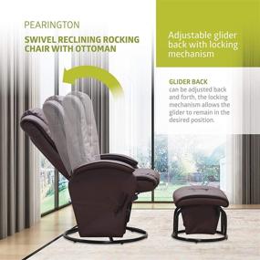 img 3 attached to 🪑 Inviting Espresso Recliner Chair with Ottoman – Pearington's Comfortable Combination