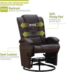 img 2 attached to 🪑 Inviting Espresso Recliner Chair with Ottoman – Pearington's Comfortable Combination