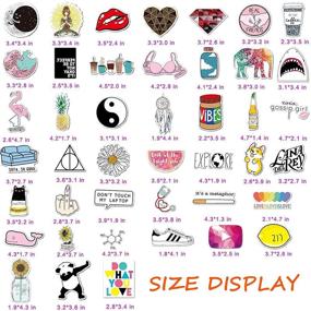 img 3 attached to 🌟 46pcs Set of Cute, Waterproof Stickers for Water Bottles, Skateboards, Snowboards, Luggage, Laptop