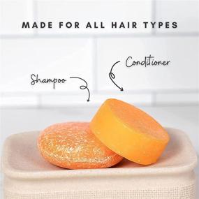 img 3 attached to 🍊 Fruity Freshness: Vegan Citrus Shampoo and Conditioner Bar Set, Handmade in the USA for All Hair Types -Eco-Friendly!