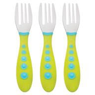 gerber graduates kiddy cutlery forks, green, pack of 3 logo