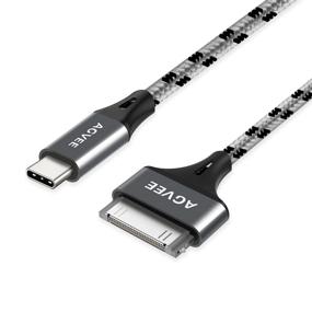 img 1 attached to AGVEE [2 Pack 3ft] USB-C to 30 Pin Cable for iPhone 4/4S, iPad 1/2/3, iPod - Braided Metal Shell Type-C to 30Pin Adapter Charging Charger Data Cord, Gray