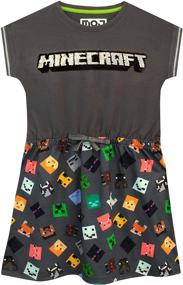 img 4 attached to Minecraft Girls Dress Size Grey Girls' Clothing