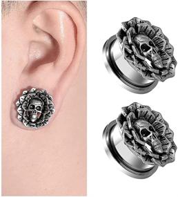 img 3 attached to COOEAR Piercing Tunnels Stretchers Expander Women's Jewelry