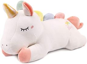 img 4 attached to 🦄 Cute Giant Stuffed Unicorn Plush: Soft Animal Hugging Pillow, Big Body Squishy Plushie, Large Fluffy Pet Gifts for Kids, Kawaii Toy for Girls Room Decor - Best Deals Online!