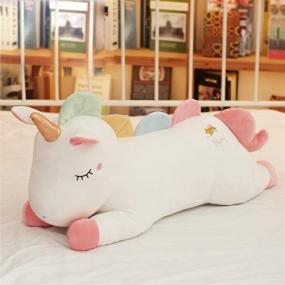 img 2 attached to 🦄 Cute Giant Stuffed Unicorn Plush: Soft Animal Hugging Pillow, Big Body Squishy Plushie, Large Fluffy Pet Gifts for Kids, Kawaii Toy for Girls Room Decor - Best Deals Online!