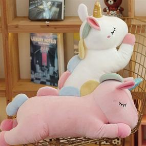 img 1 attached to 🦄 Cute Giant Stuffed Unicorn Plush: Soft Animal Hugging Pillow, Big Body Squishy Plushie, Large Fluffy Pet Gifts for Kids, Kawaii Toy for Girls Room Decor - Best Deals Online!