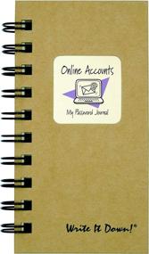 img 3 attached to 🔒 Journals Unlimited Write it Down Series: Guided Journal for Online Accounts & Passwords, Kraft Hard Cover, Recycled Materials, 3.5”x8.5”