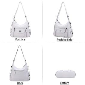 img 1 attached to 👜 Sleek Leather Satchel Handbag: Stylish Crossbody Shoulder Women's Handbags, Wallets, and Totes
