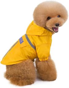 img 4 attached to 🐶 Lesypet Packable Waterproof Dog Raincoats with Hood - Small Pet Coat for Rainy Weather