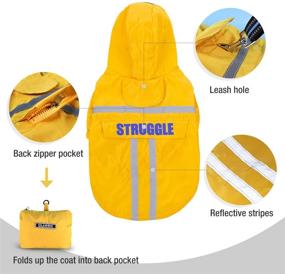 img 1 attached to 🐶 Lesypet Packable Waterproof Dog Raincoats with Hood - Small Pet Coat for Rainy Weather