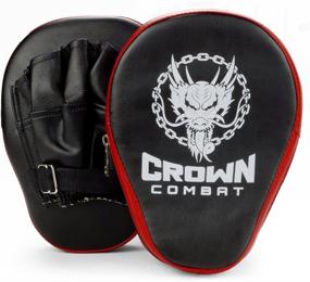 img 4 attached to 🥊 Crown Sporting Goods Curved PU Leather Punch Mitts - Enhance Your Boxing Training with this Pair of 2