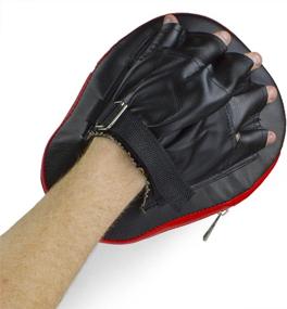 img 1 attached to 🥊 Crown Sporting Goods Curved PU Leather Punch Mitts - Enhance Your Boxing Training with this Pair of 2