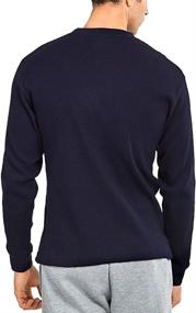 img 1 attached to 🔥 Stay Warm and Comfy with the Men's Classic Fit Waffle-Knit Heavy Thermal Shirt