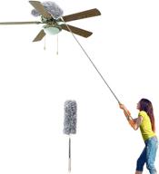 onlyoung microfiber duster with extension pole: 30’’ to 100’’ stainless steel, extendable long dusters for cleaning ceiling fan, furniture blinds, vents, and cars logo