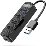 🔌 orico 4-port usb hub - ultra slim data hub: usb 3.0 & 2.0 2-in-1 with 5v power supply - ideal for macbook, imac, surface pro, xps, laptop, flash drives, mobile hdd, keyboard, mouse, and more logo