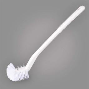 img 4 attached to 🚽 Baffect Curved Toilet Brush with Plastic Long Anti-Slip Grip Handle - Strong Decontamination, Hanging Portable Toilet Bowl Brush for Effective Bathroom Cleaning