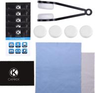 👓 camkix eyeglass/sunglass cleaning kit - lens cleaning tool with spare pads, wet tissues & microfiber cloths - quick, safe and immaculate results! logo