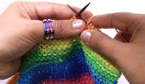 img 1 attached to 🌈 Knitter's Pride Rainbow Row Counter Rings for Knitting - Size 12, 21.4mm: Keep Track of Rows with Style