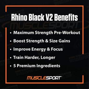 img 3 attached to Rhino Black® Pre Workout Preworkout Sports Nutrition