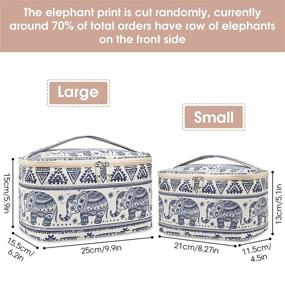 img 3 attached to 🐘 Large Travel Makeup Bag for Women and Girls - Cosmetic Case Organizer (Elephant Design)