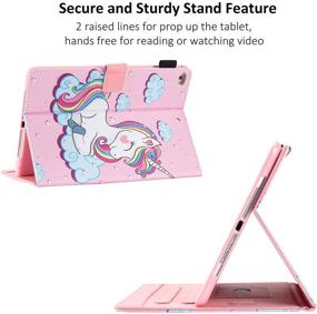 img 1 attached to 📱 Dteck Case for iPad 6th Generation 2018 /iPad 5th Generation 2017 /iPad Air 2 2014 /iPad Air 2013 Tablet 9.7 Inch: Cute Flip Cover with Stylus Pen