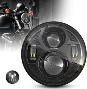 img 4 attached to 🐮 COWONE 5.75" Round LED Projector Headlights: Sportster Iron 883, Street Bob & More [Plug n Play]